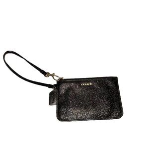 Coach Glittery Black Wristlet